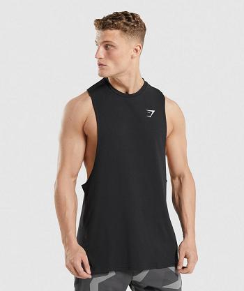 Camiseta Tirantes Gymshark Critical 2.0 Drop Arm Hombre Negras | CO 3236SGL